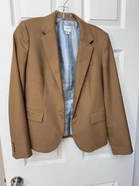 J. Crew Tan Wool-Blend Women's Blazer